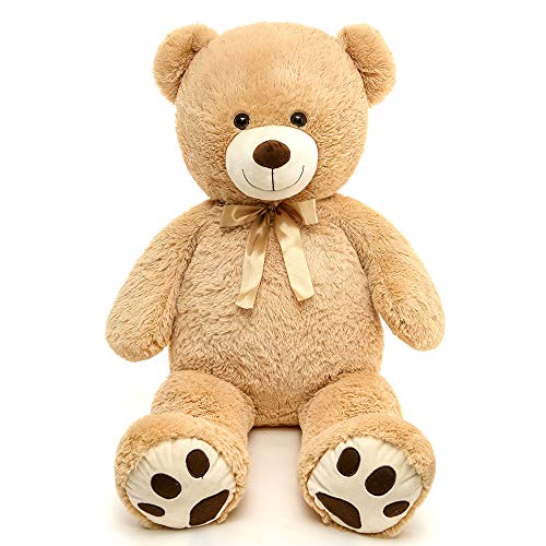 MaoGoLan Big Tan Large Teddy Bear 39 Inch Life Size Jumbo Stuffed Animals Stuffed Bear for Girlfriend Kids