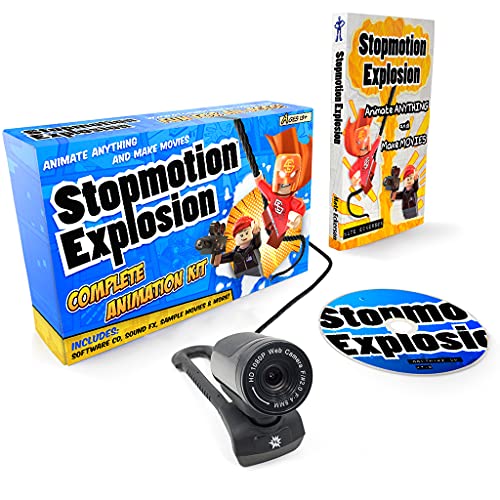 Stopmotion Explosion: Complete HD Stop Motion Animation Kit | Stop Motion Animation Software with Full HD 1080P Camera, Animation Software & Book (Windows & OS X)
