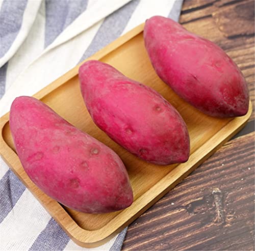 Skyseen 3Pcs Realistic Artificial Fake Vegetables Lifelike Decorative Foam Sweet Potato Faux Veggies Yam for Home, Kitchen, Party Decor