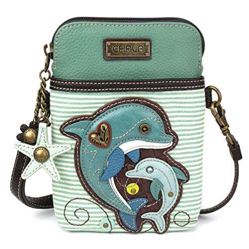 CHALA Cross-Body Bags, Dolphin Teal Stripe