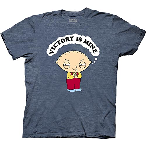 Ripple Junction Family Guy Stewie Victory is Mine TV Show Adult T-Shirt Officially Licensed Small HeatherLTBlue