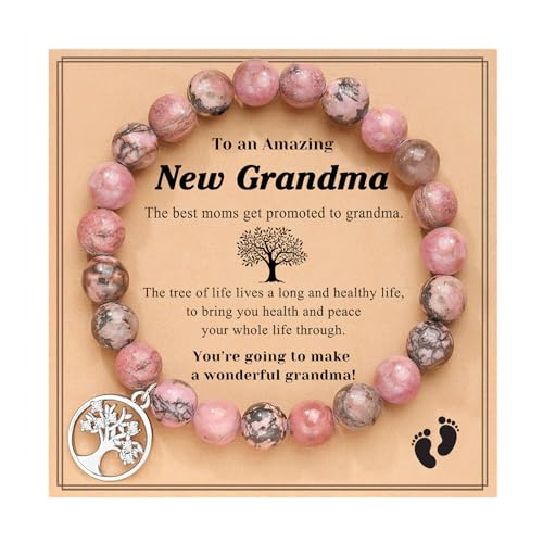 UNGENT THEM New Grandma Gifts First Time 2024 Grandma to be Promoted Soon to Grandma Pregnancy Announcement Gift First Time Mom Grandparents Gifts Future Grandma Bracelet