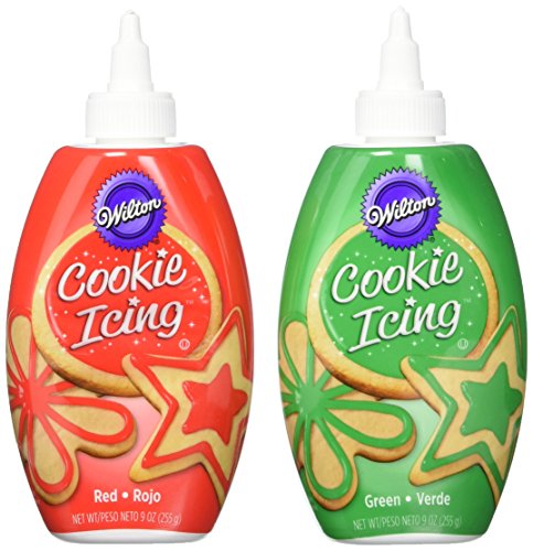 Wilton Red and Green Cookie Icing Set, 2 Count (Pack of 1)
