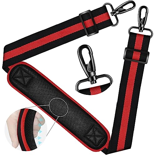 ZINZ Shoulder Strap 59 Inch Universal Bag Strap with Ultra-Thick Fixed Breathable Pad Adjustable Heavy-Duty Shoulder Strap for Laptop Bag Crossbody Gym Bag Camera Bag and More - Stripe-BRB