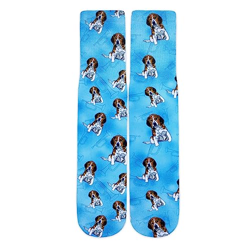 Benefeet Sox Mens Socks Funny Crazy Socks Basset Hound Gifts Boys Cool Basketball Socks Women 3D Print Patterned Novelty Socks Animal Dog Socks Dog Gifts for Dog lovers Athletic High Tube Socks, Dog