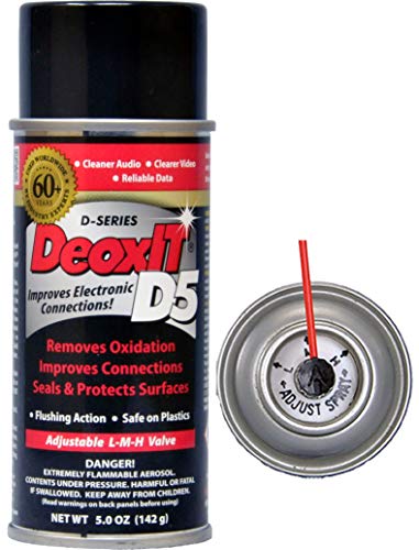 DeoxIT D5S-6-LMH Spray, More Than A Contact Cleaner, 142g, Low-Med-High Valve, Pack of 1