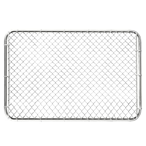 HITTITE Adjustable Chain Link Fence Gate Kit, Anti-Rust Outdoor Garden Fence Gate, Heavy Duty Pedestrian Gate Walking Fence Gate for Residential,Outdoor,Yard,Patio,Entry Way, 26'-72' Wide x 4' High