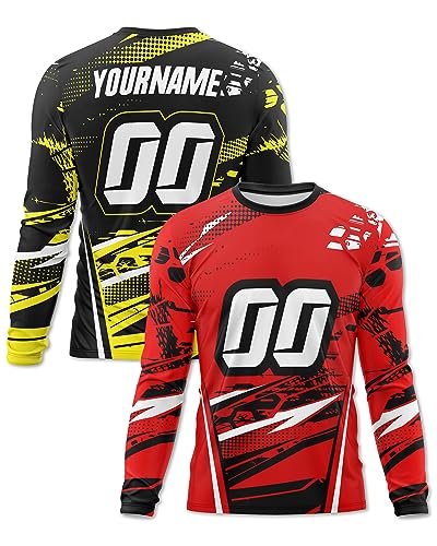 Command Custom Personalized Racing Jersey for Adult, Youth, and Toddler, Long Sleeve | Motocross Shirt | ATV | BMX, Name, Number