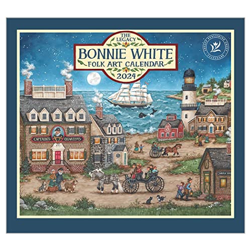 Legacy Publishing Group, Folk Art White 2024 Wall Calendar