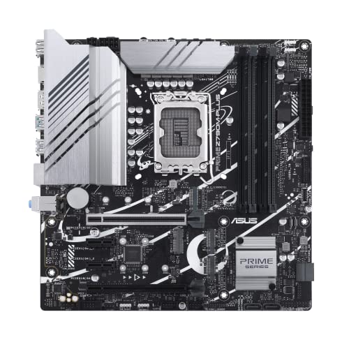 ASUS Prime Z790M-Plus LGA 1700(Intel 14th,12th&13th Gen) microATX motherboard (PCIe 5.0,3xM.2 slots,10+1 DrMOS,DDR5,1 Gb LAN, DP,USB 3.2 Gen2 Type-C,front USB3.2 Gen 1 TypeC, Thunderbolt(USB4)support)