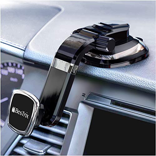 Bestrix Phone Holder for Car, Magnetic Car Phone Mount | Dashboard Car Phone Holder Compatible with iPhone 14,13,12,11Pro,Xr,XS MAX,8,8Plus,7,7Plus,Galaxy S22 21 20 Note S8 S9 S10 & All Smartphone