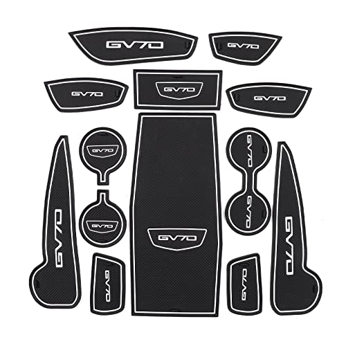 SMABEE Anti-Slip Gate Slot Mats for Genesis GV70 2021 2022 Non-Slip Mats Center Console Door Groove Pocket Accessories