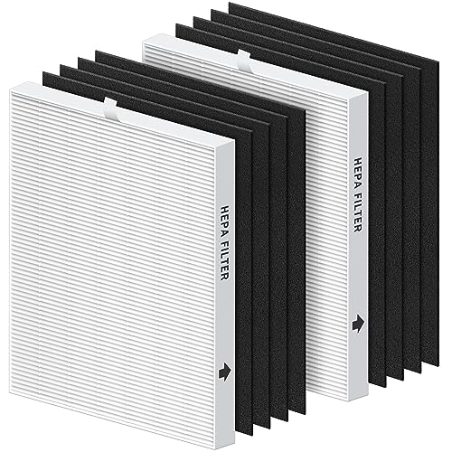 Coway Filter Replacement, CHIVALZ for Coway Airmega AP-1512HH Filter Replacement, Compatible with Coway Airmega AP-1512HH, 200M Air Purifiers, Part #3304899, 2 True HEPA Filter & 8 Carbon Pre-Filters