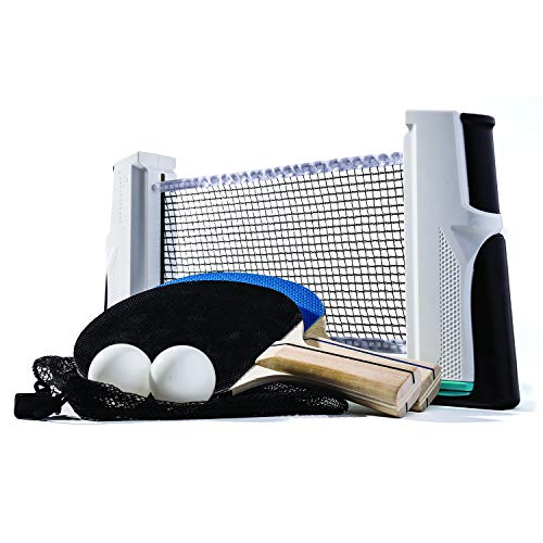 Franklin Portable Ping-Pong Set - Paddles, Balls, Net, Carry Bag - Easy Setup, Attaches to Tables
