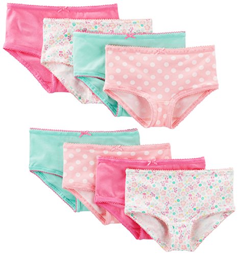 Simple Joys by Carter's Girls' Underwear, Pack of 8, Multicolor/Dots/Floral, 4-5