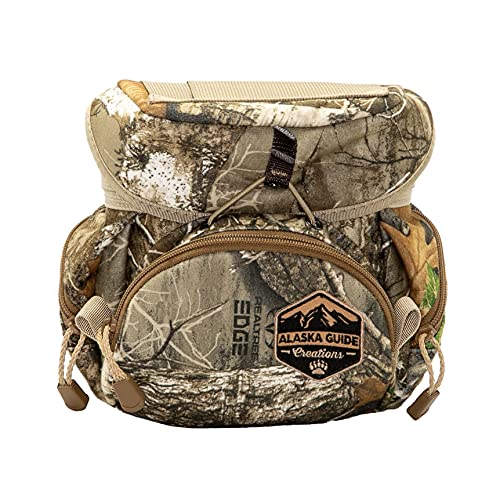 Alaska Guide Creations Kodiak CUB | Binocular Harness Chest Pack for Hiking and Hunting | Compact Utility Bag (Realtree Edge)