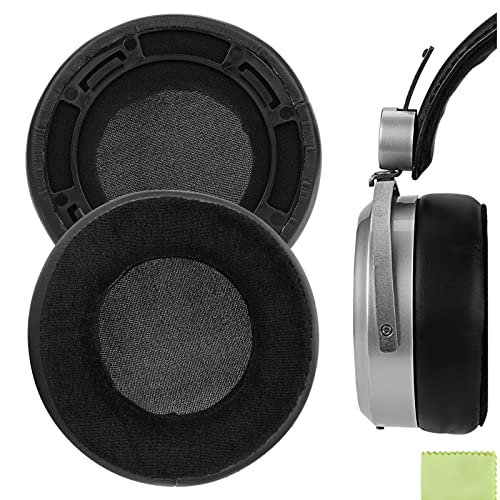 Geekria Comfort HybridVelour Replacement Ear Pads for Hifiman HE400SE HE400 HE400I HE400S HE560 560I HE500 300 HE350 Headphones Ear Cushions, Headset Earpads, Ear Cups Cover Repair Parts (Black)