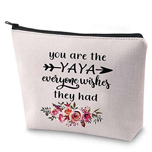 ZJXHPO Yaya Makeup Bag Grandma Gift from Grandchildren Best Yaya Ever Gift YAYA Appreciation Gift Mother's Day Gift (YAYA)