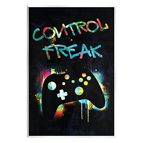 Stupell Industries Control Freak Game Controller Graffiti Street Style Wood Wall Art, Design By Victoria Barnes