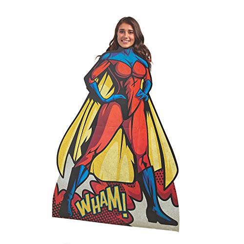Female Superhero Cardboard Stand in Photo Stand-Up - Party Photo Booth Supplies