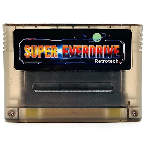 Super Everdrive 800 In 1 EU Shell Game Cartridge For SNES Super Nintendo 16 Bit Console - Clear Black