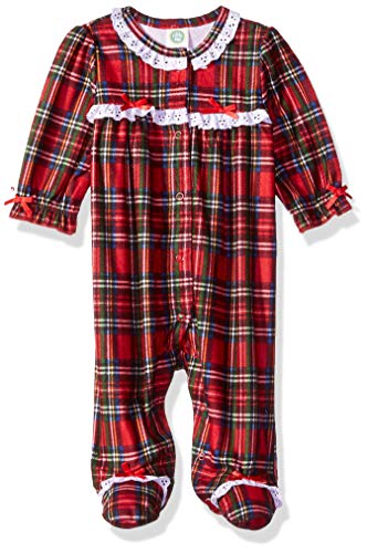 Little Me Baby Girl's Christmas Plaid Pajamas Sleepwear, Christmas Plaid, 12 Months