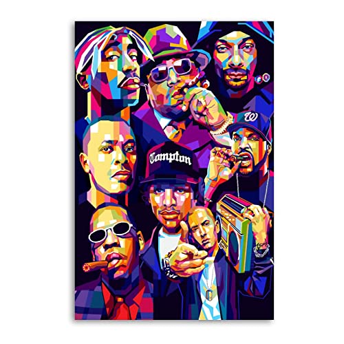 Rapper Hip Hop Music Legend Poster Decorative Painting Canvas Wall Art Living Room Posters Bedroom Painting 16x24inch(40x60cm)