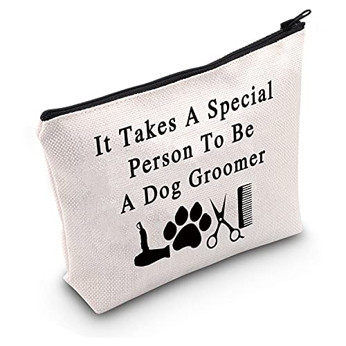 TSOTMO Dog Groomer survival kit Makeup Bag Pet Grooming Gift It Takes A Special Person To Be A Dog Groomer Cosmetic Bag Gift For Dog Stylist Dog Salon Gift (Special Groomer)