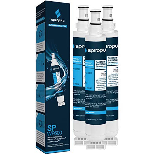 SpiroPure SP-WP600 NSF Certified Refrigerator Water Filter Replacement for 9915, 4396701, EDR6D1, Filter 6, 4396702, 842802 (3 Pack)