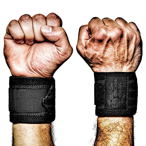 MANIMAL Wrist Wraps for Weightlifting (Since 2010) – Professional Wrist Straps for Men and Women – Use for Strength Training, Bodybuilding, Powerlifting, Cross fit to Eliminate Wrist Pain in The Gym
