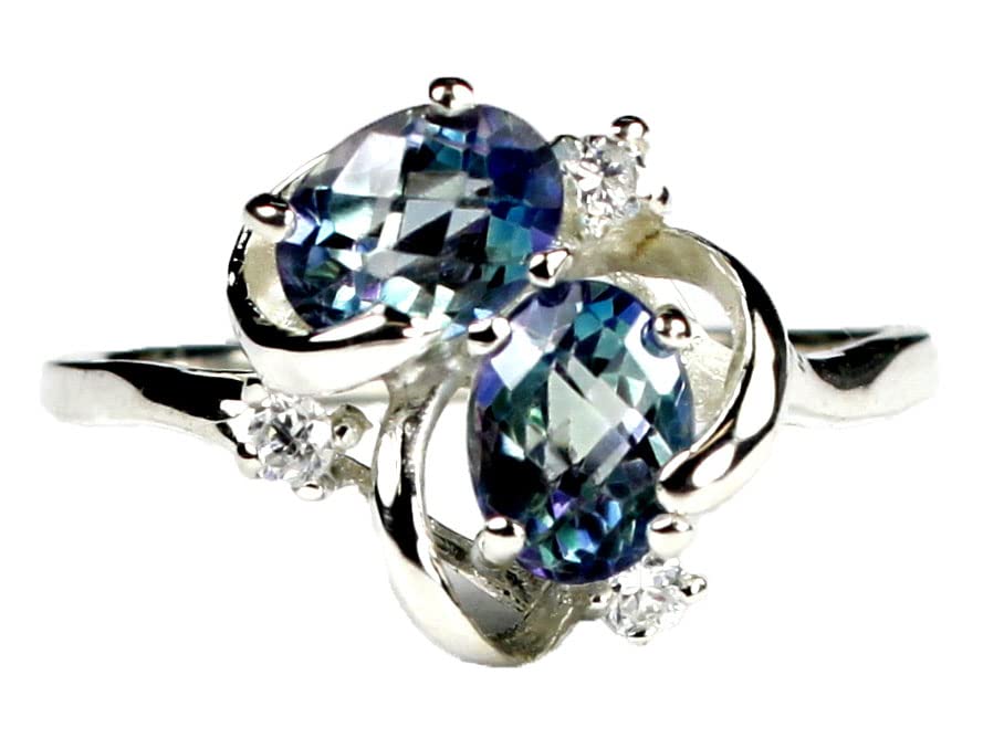 NEPTUNE GARDEN TOPAZ Sterling Silver Ladies Ring •SR016