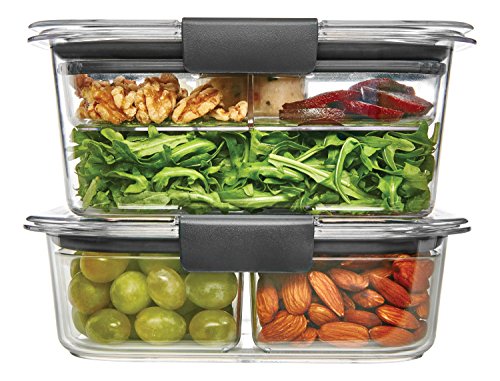 Rubbermaid Brilliance Food Storage Container, Salad and Snack Lunch Combo Kit, Clear, 9 Piece Set 1997843