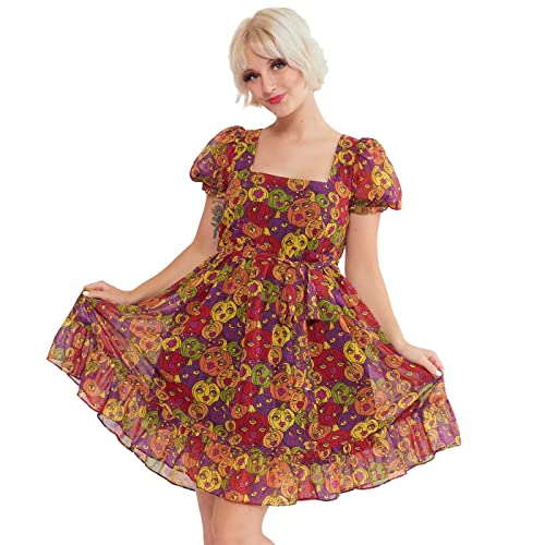 Sourpuss Women's Cream Puff Dresses (Pumpkin Patch, XX-Large)