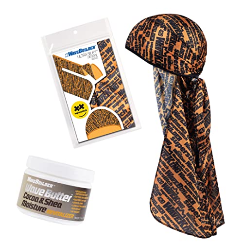 Wavebuilder Classic King Bundle for 360 Waves | Cocoa & Shea Wave Butter and a Silky Durag Design: Slice
