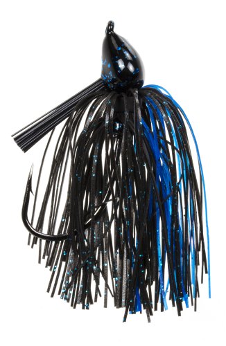 Strike King (DBSTJ12-2) Denny Brauer Structure Jig Fishing Lure, 2 - Black/Blue, 1/2 oz, Special Owner 2X Strong Cutting Point Hook