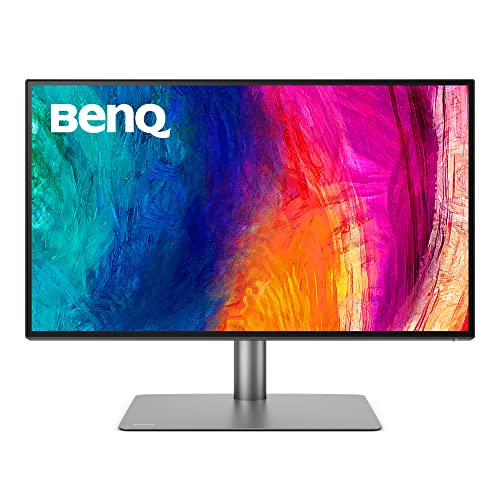 BenQ PD2725U Thunderbolt 3 Monitor for Macbook 27' 4K UHD | 100% Rec.709 & sRGB,95% P3 | IPS | DeltaE≤3 | Pantone | Calibration Report | Ergonomic | USB-C (65W) | Daisy Chain,Black