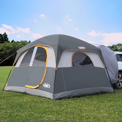 UNP SUV Tent for Camping, 6-Person Car Camping Tent, SUV Tailgate Tent for Outdoor, Easy Set Up Tent with Rainfly 10'x9'x78in(H) (Gray)