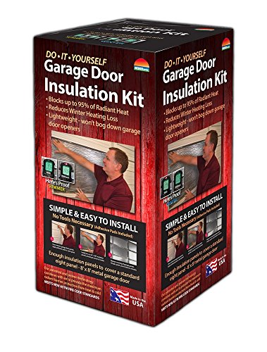 Reach Barrier 3009 Garage Door Kit Adhesive Pads Included, 8 Bubble Insulation Panels, Silver