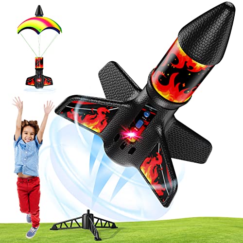 Rocket Launcher, 170 Feet of Flight Altitude, Model Rocket Kits with Launch Set, Ultra-high Flying Rocket, Rocket Toy, Kids Outdoor Toys, Gift for Kids Ages 8-12 Children's Day Gift - Red