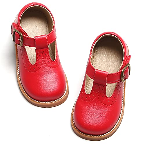 Otter MOMO Girl's T-Strap School Uniform Dress Shoe Mary Jane Flat