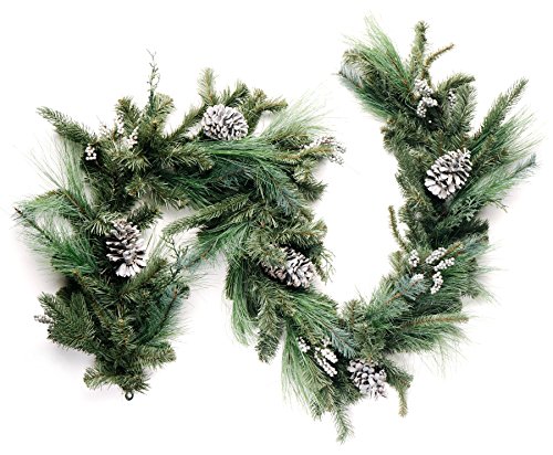 CraftMore Canterbury Estate Christmas Pine Garland and Grey Pine Cone 72'