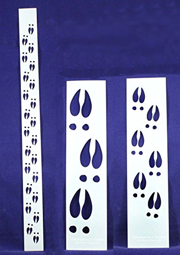 Deer Hoof Tracks 3 Piece Border Stencil Set