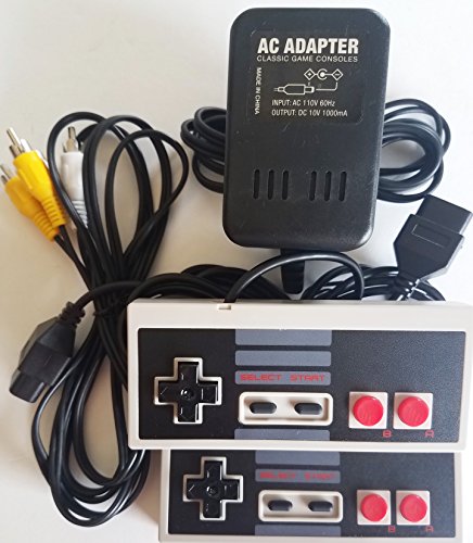 Replacement AC Power Cable Cord Adapter With A/V Audio Video Cable and 2 Controllers for Nintendo NES Bundle Pack by Classic Game Soure Inc.