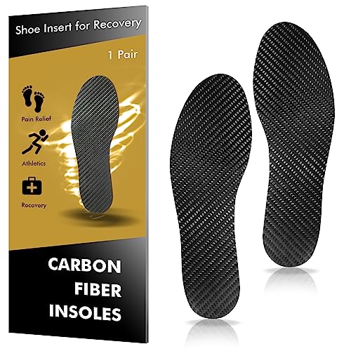 Carbon Fiber Insole (1 Pair), for Turf Toe, Mortons Toe, Hallux Rigidus, Limitus, Rigid Insert for Foot Fractures Recovery (Women's Size 11, Men's 10)