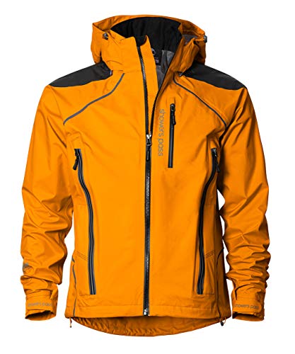 Showers Pass Men's Refuge Waterproof & Windproof Hooded Rain Jacket - Goldenrod Color - Size Large