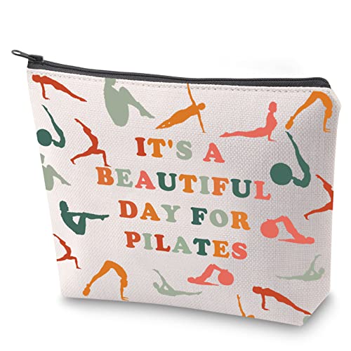 ZJXHPO Pilates Lover Gift Pilates Coach Trainer Instructor Appreciation Gift It's A Beautiful Day For Pilates Makeup Bag With Zipper Yoga Pilates Gift (Pilates)