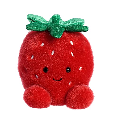 Aurora Adorable Palm Pals Juicy Strawberry Stuffed Animal - Pocket-Sized Fun - On-The-Go Play - Red 5 Inches