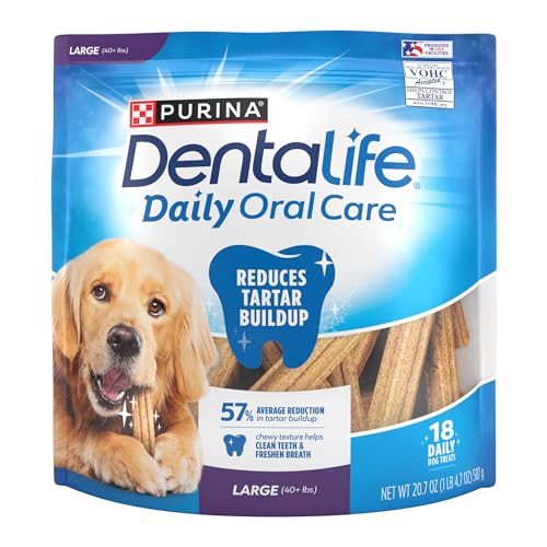 Purina DentaLife Made in USA Facilities Large Dog Dental Chews, Daily - 18 ct. Pouch