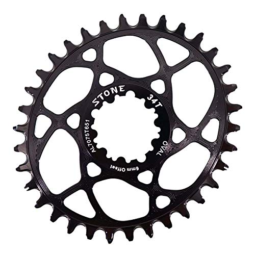 Stone Oval Chainring Direct Mount 6mm Offset for Sram GXP 9-12s 28T 30T 32T 34T 36T 38T MTB Bike (28T)