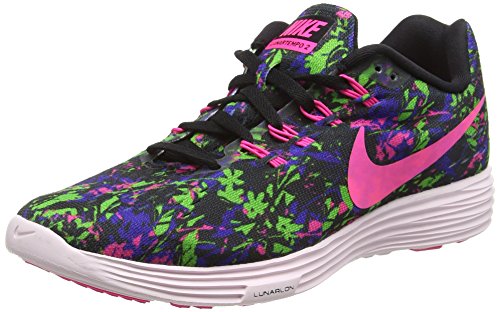 Nike Womens Lunartempo 2 Print Black/Concord/Electric Green/Pink Blast Size 8.5